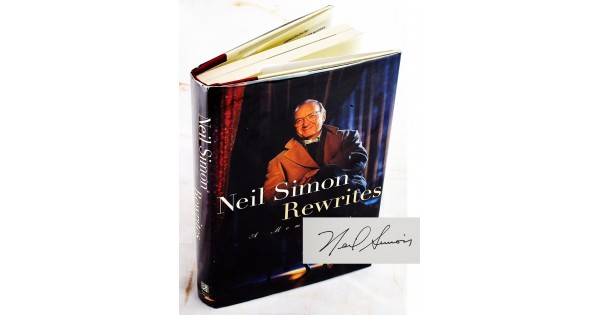 Neil Simon Signed "Rewrites A Memoir" 1996 Vintage Hardcover Book 