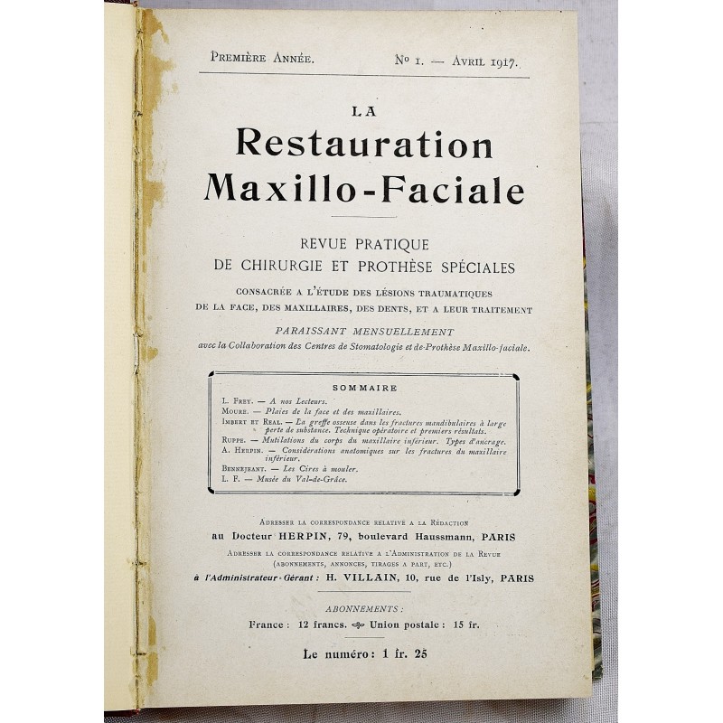 La Restauration Maxillo Faciale Revue Pratique De Chirurgie Et Prothese Speciales